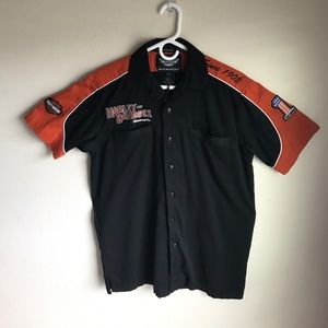 Harley-Davidson®  Cotton Button Twill Pit Shirt