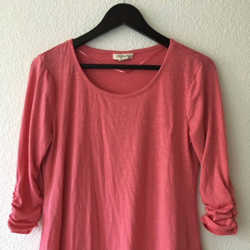 Style & Co Chiffon hem top