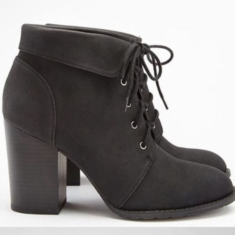 Black Lace Up Booties