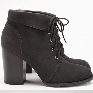 Black Lace Up Booties