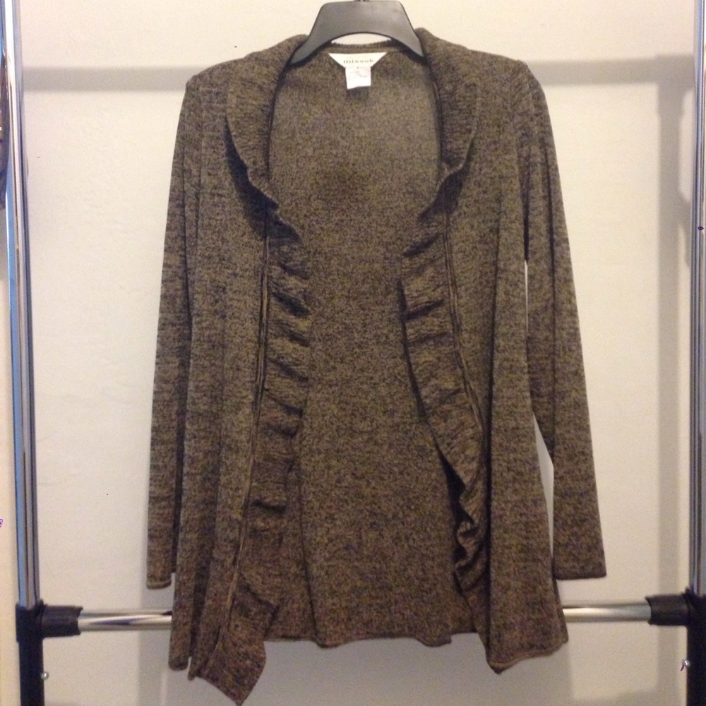 Misook ruffle cardigan