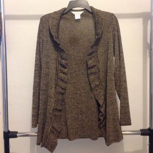 Misook ruffle cardigan