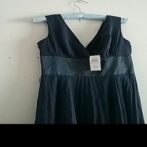PLEATED DRESS MIDNIGHT BLUE FORMAL PRETTY DRESS