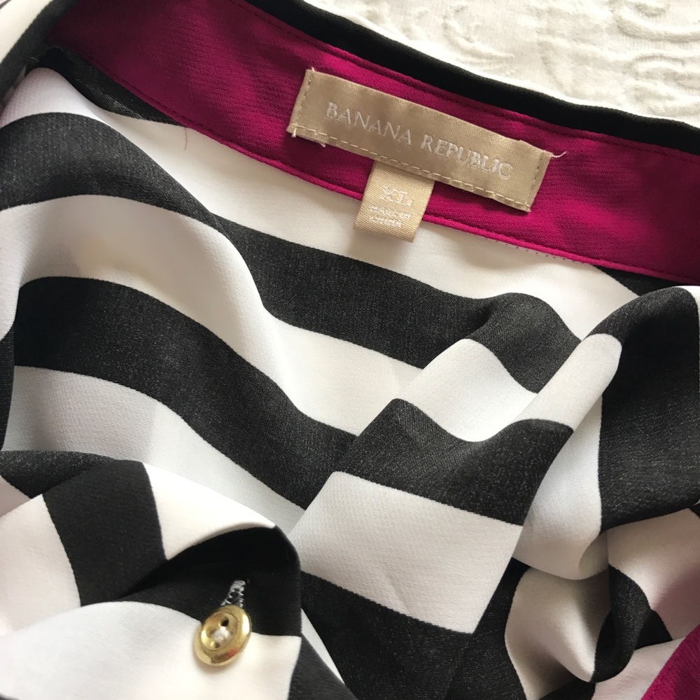 Banana Republic Striped Button Down