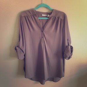 🌺HALOGEN blouse with rolled up button sleeves