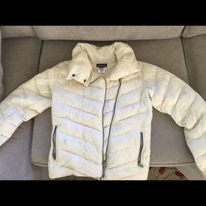 Patagonia down jacket in cream.