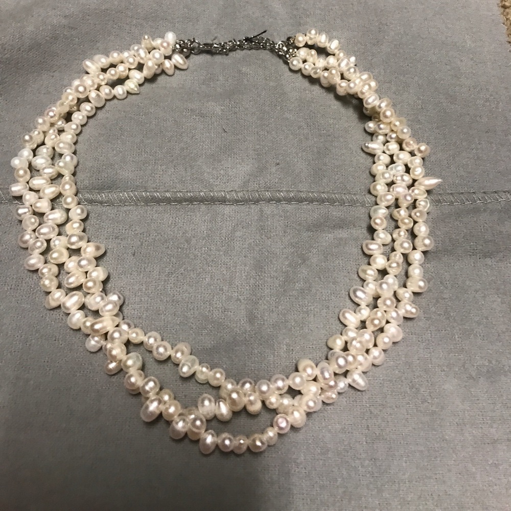 Faux pearl necklace