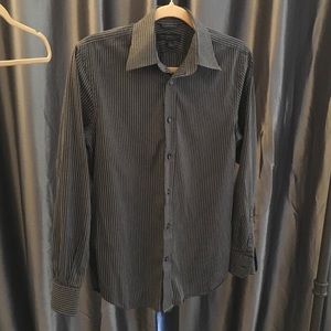 Black & White Pin Striped Dress Shirt