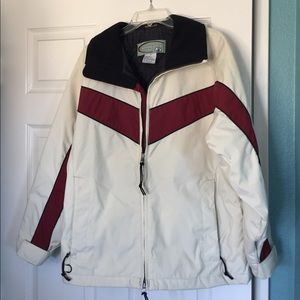 Body Glove Snow Jacket, Cream/Burgundy EUC Medium