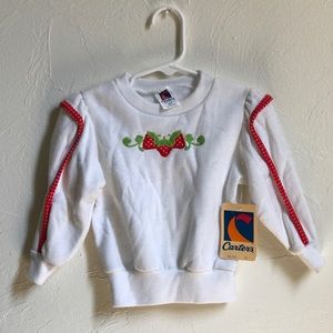 Vintage Carter's Strawberry Sweatshirt NWT