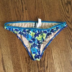 J. Crew blue and green floral bikini bottom