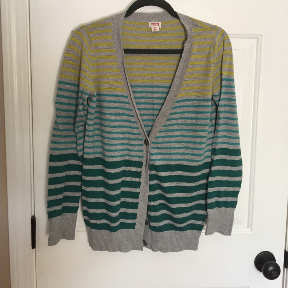 Multi colored cardigan.