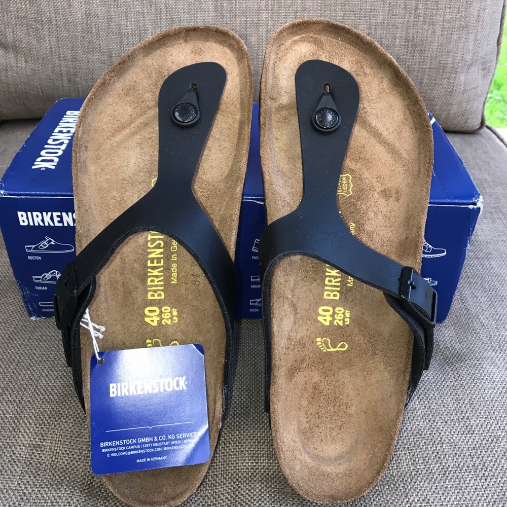 Birkenstock Gizah Black Sandals NEW ~ Euro Size 40