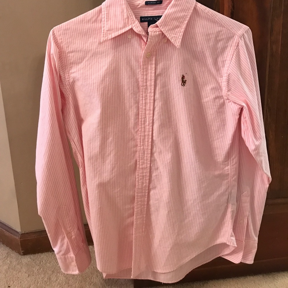 Polo Ralph Lauren pink/white long-sleeve