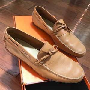 Hermes loafer leather