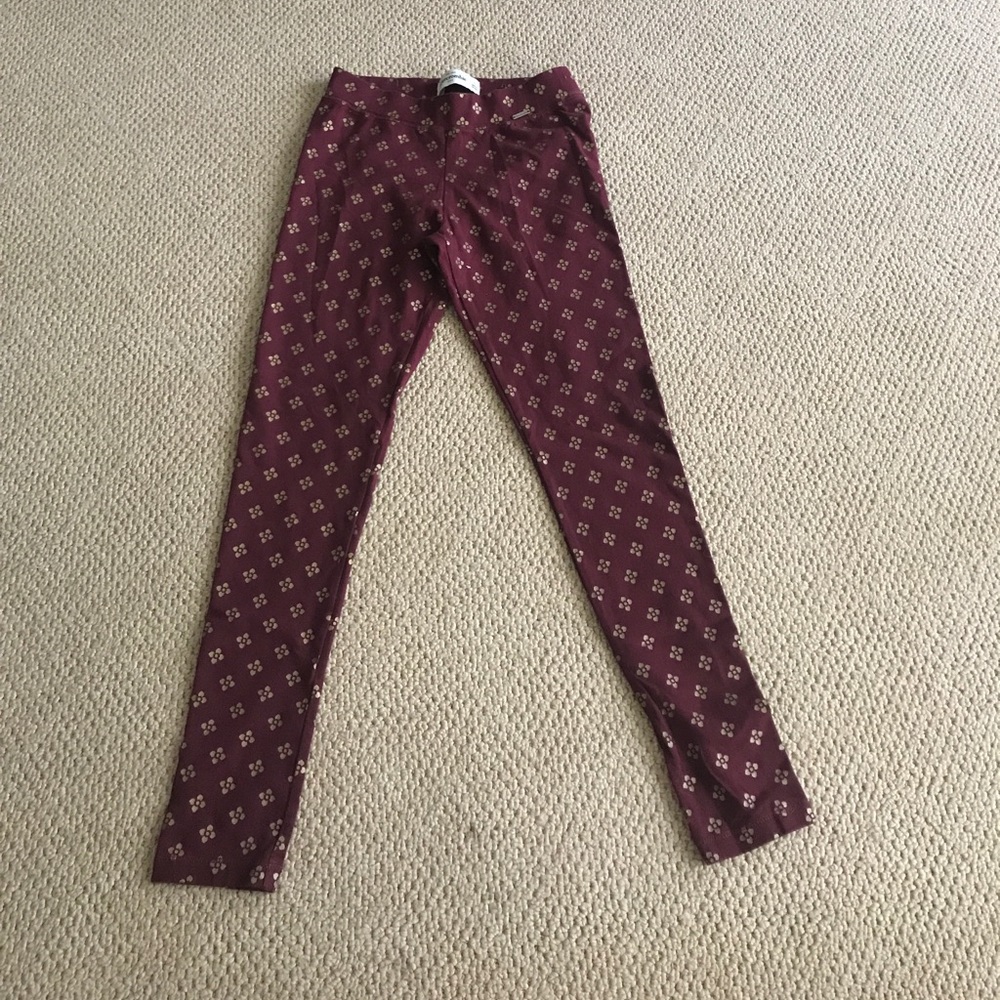Red and Gold Abercrombie Kids Leggings