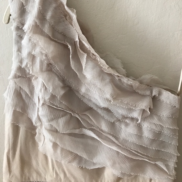 beautiful one shoulder layered dress silk material - Picture 5 of 8