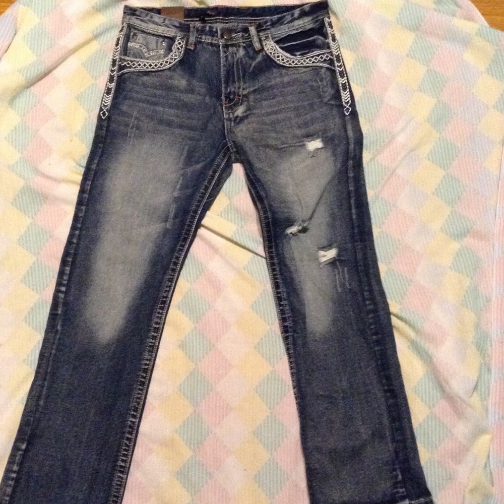 Fashionable distressed jeans