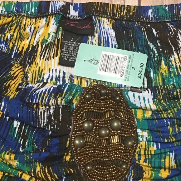 NWT Zigzag Print Tube Top - Picture 4 of 5