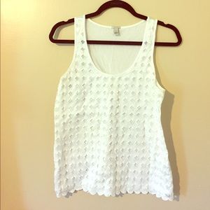 White JCrew tank top