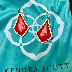 Kendra Scott Alex earrings- tangerine & gold
