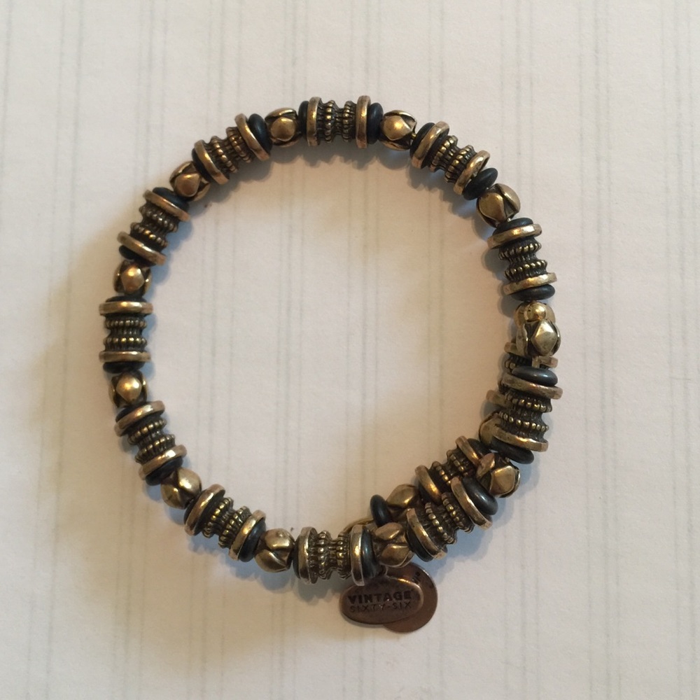 Alex & Ani Gold & Black Wrap
