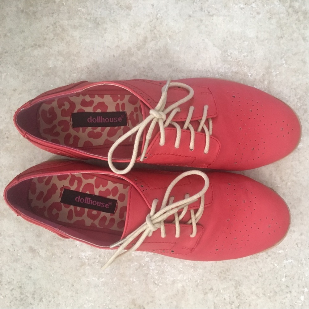 Dollhouse Coral Oxford Shoes