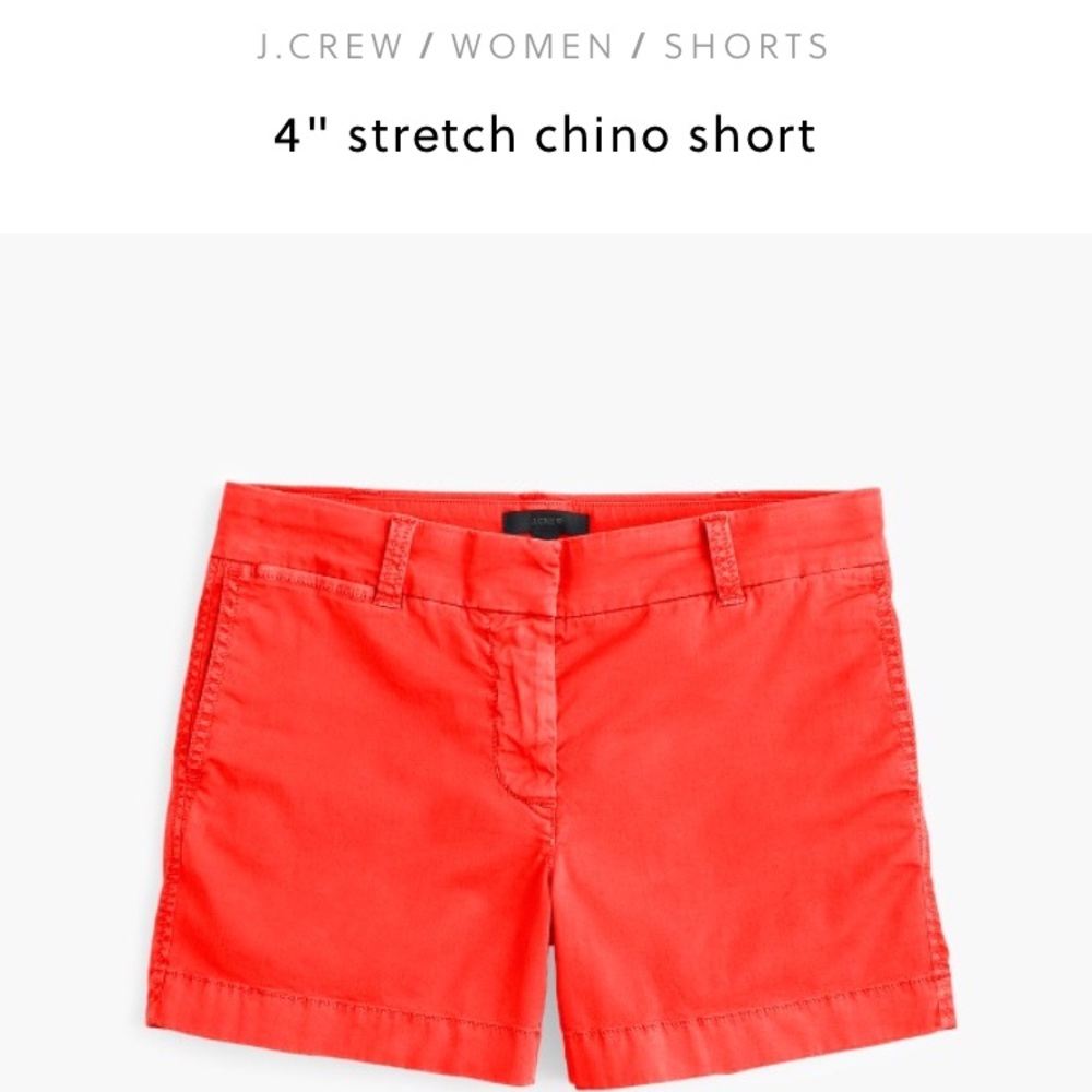 J crew women's chino shorts