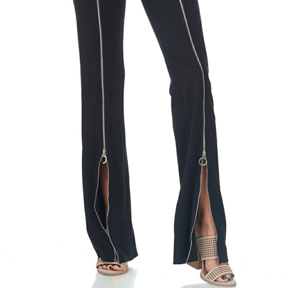 TOV Black Full Length Zippered Trouser