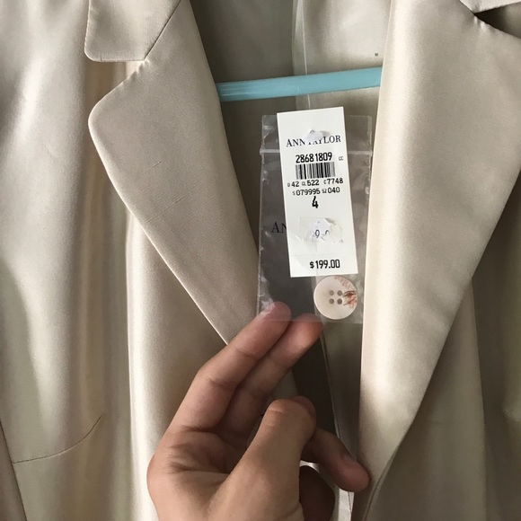 Classic Ann Taylor Silk Overcoat - Picture 3 of 8