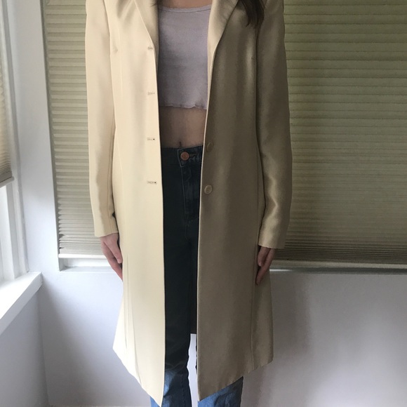 Classic Ann Taylor Silk Overcoat - Picture 7 of 8