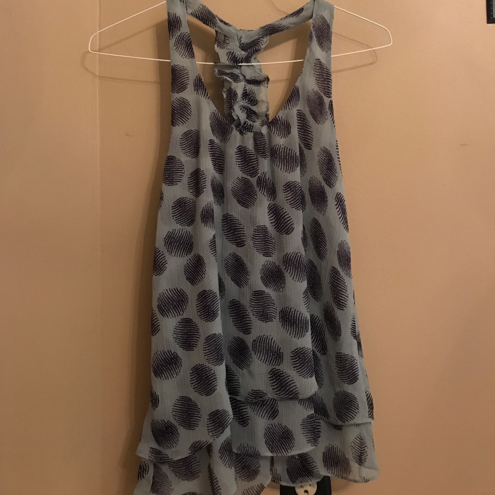 Blue top, worn 3-4 times; Medium