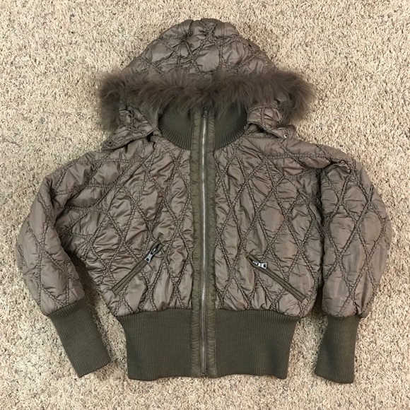 Just Design Brown Quilted Puffer Coat - Picture 6 of 13