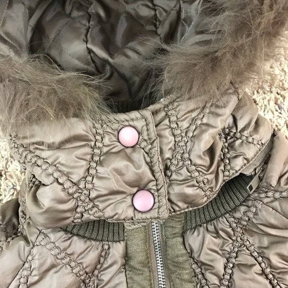 Just Design Brown Quilted Puffer Coat - Picture 9 of 13
