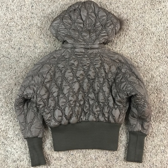 Just Design Brown Quilted Puffer Coat - Picture 11 of 13