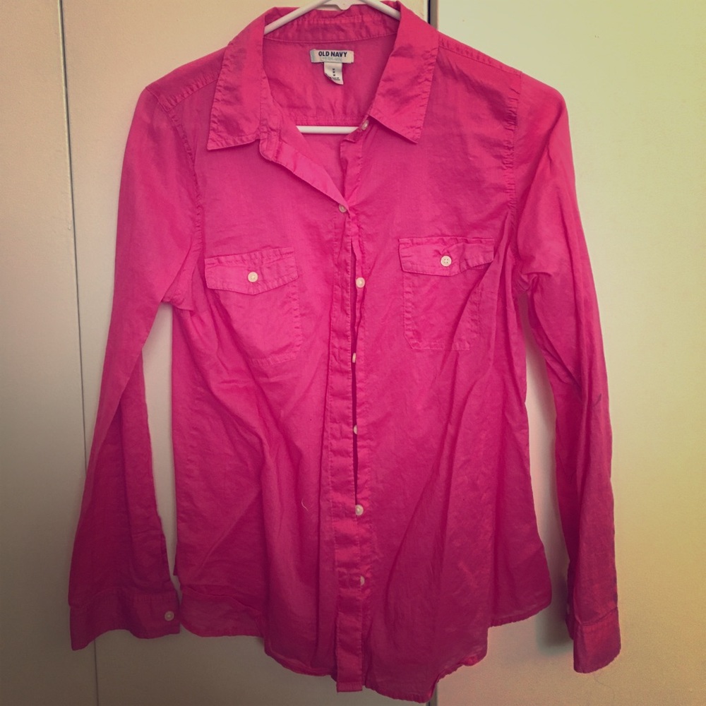 🌷Bright pink button down from Old Navy🌷