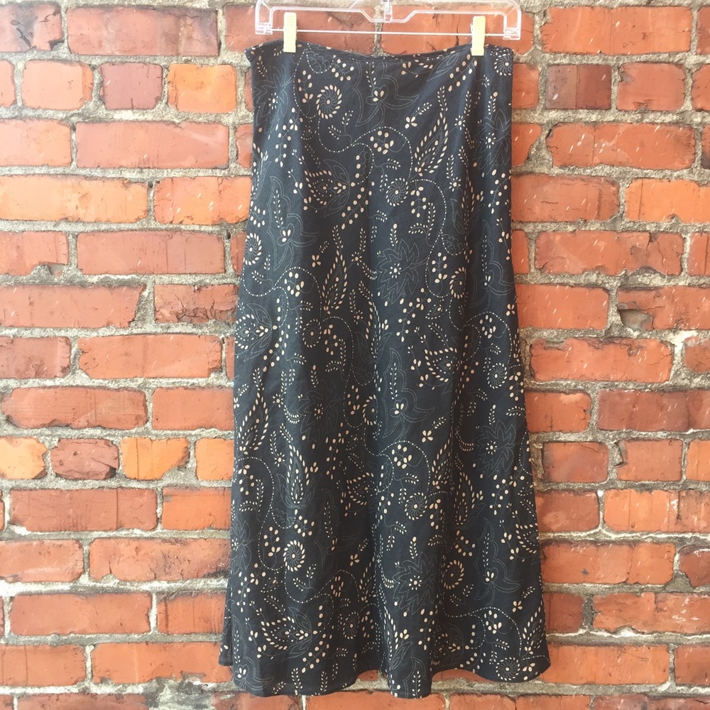 DKNY Long Floral Pattern Maxi Skirt