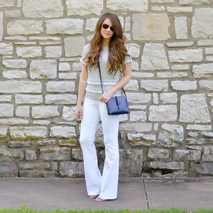 Jcrew Heel Flare white jeans