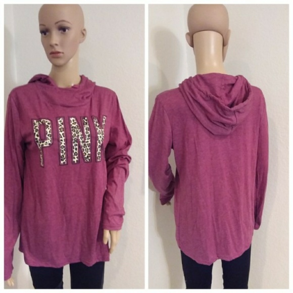 Tops - Hooded long sleeve shirt, PINK