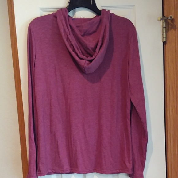 Hooded long sleeve shirt, PINK - Picture 3 of 3