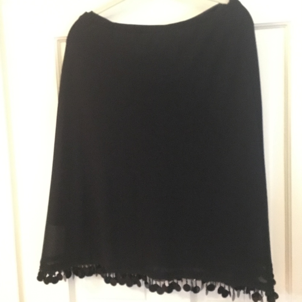 Vintage Betsy Johnson black sequins skirt