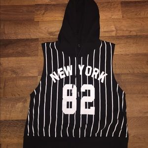 Cute sleeveless hoodie. Wore only twice