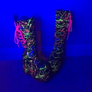 Custom UV reactive Stack Boots