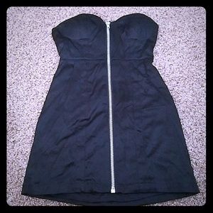 Super sexy strapless zip up dress