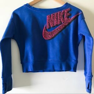 Girls Nike 80s Style Sweatshirt w/thumbholes Small