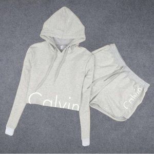 Calvin Klein Shorts and Hoodie Set