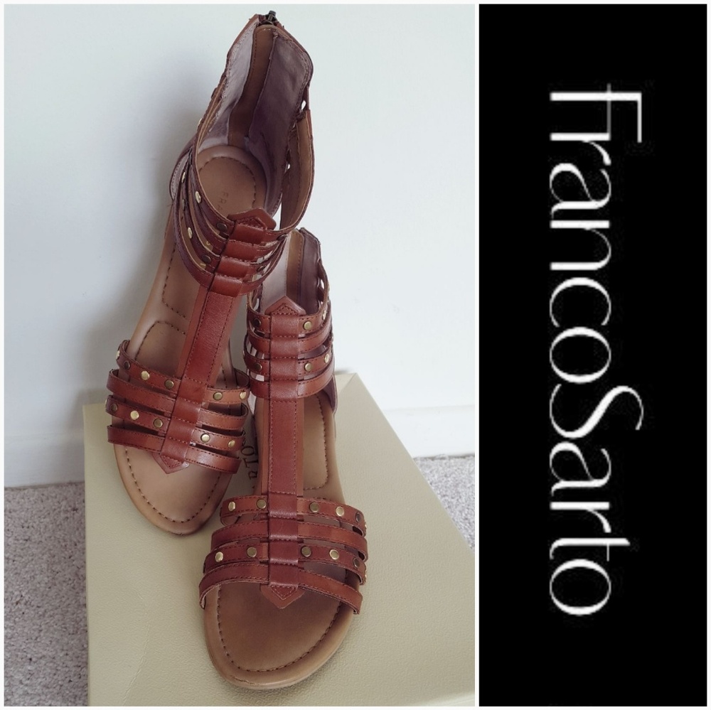 Franco Sarto Leather Gladiator Sandals