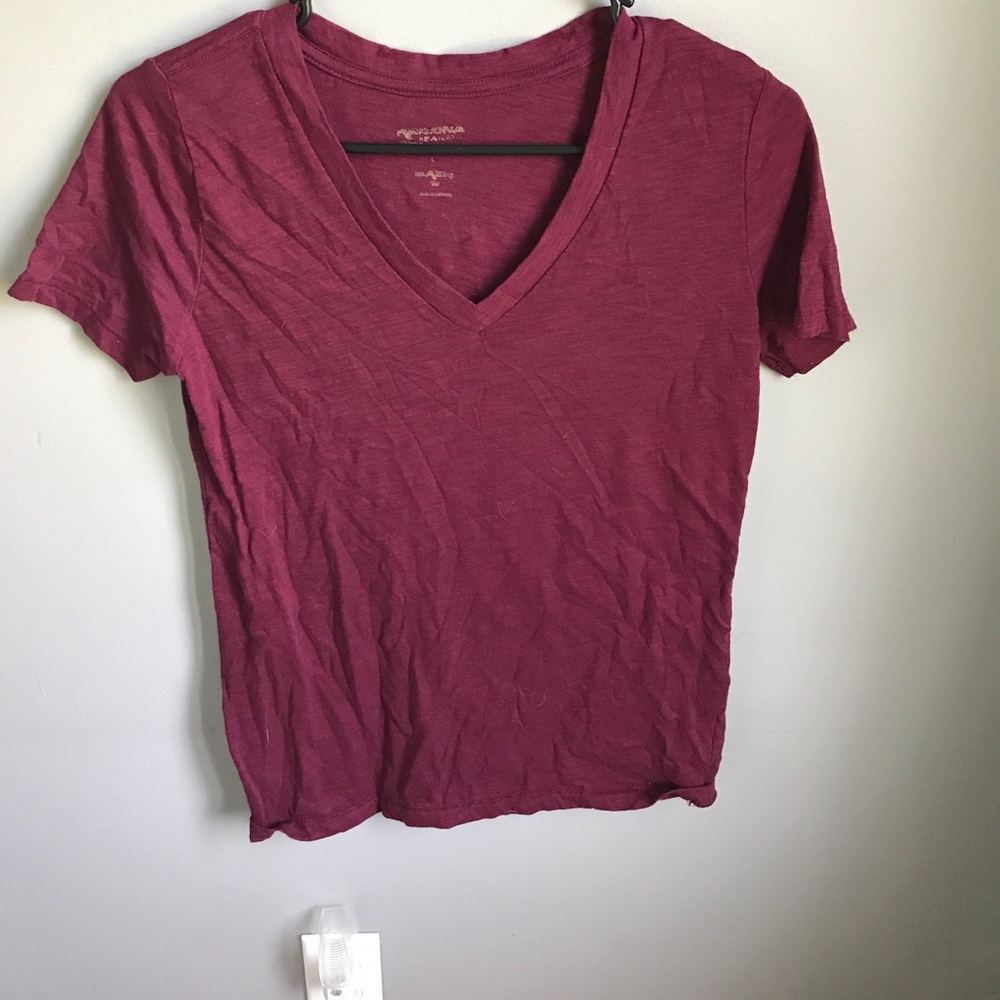 Plain maroon tee