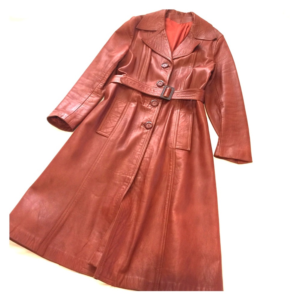 Vintage genuine leather coat