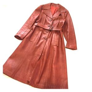 Vintage genuine leather coat